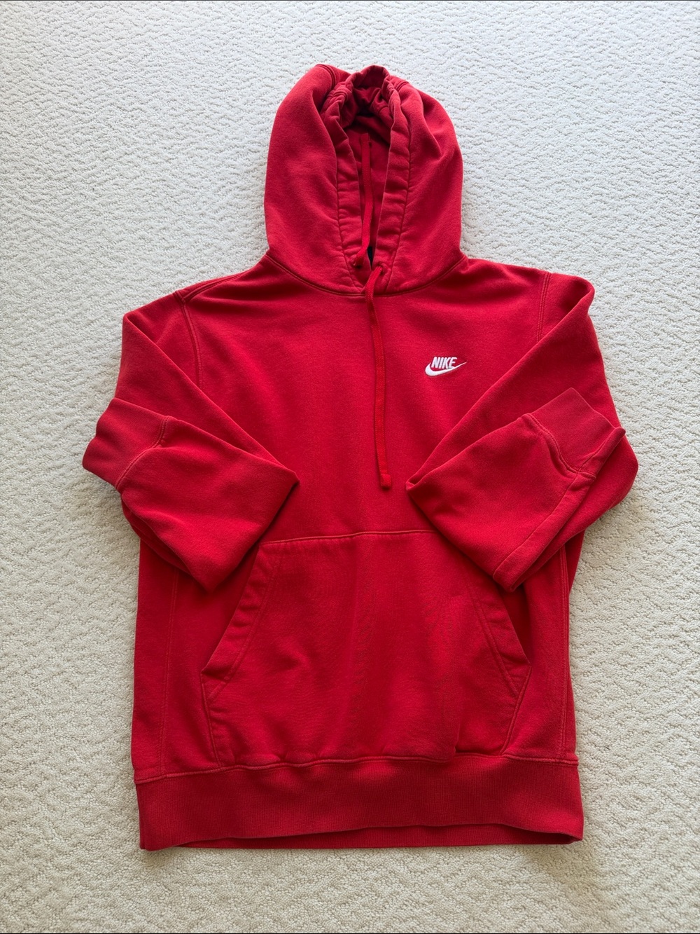 Nike Women’s Red Hooded Pullover Sweatshirt